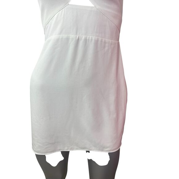 Abercrombie & Fitch Mini Sheath Tank Dress Small White Cutout Keyhole Party - Picture 5 of 9